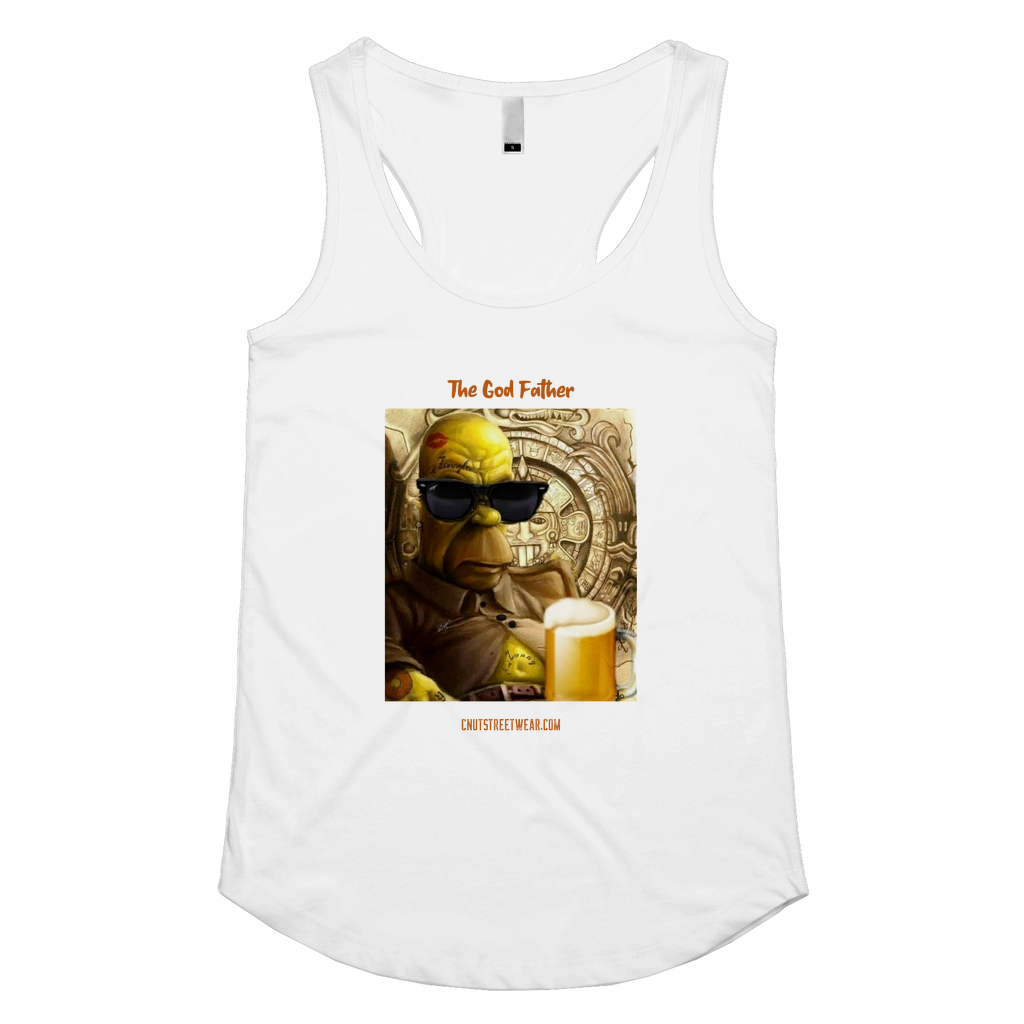 GOD FATHER Womens Racerback Singlet