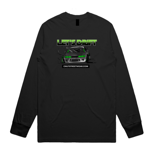 LET'S DRIFT ユニセックス長袖Tシャツ