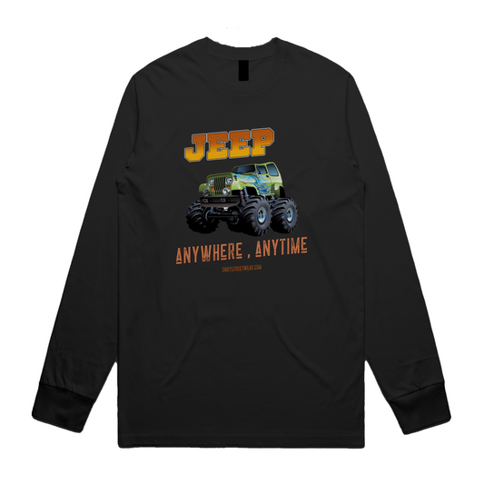 JEEP ANYWHERE ANYTIME Unisex Long Sleeve Tee