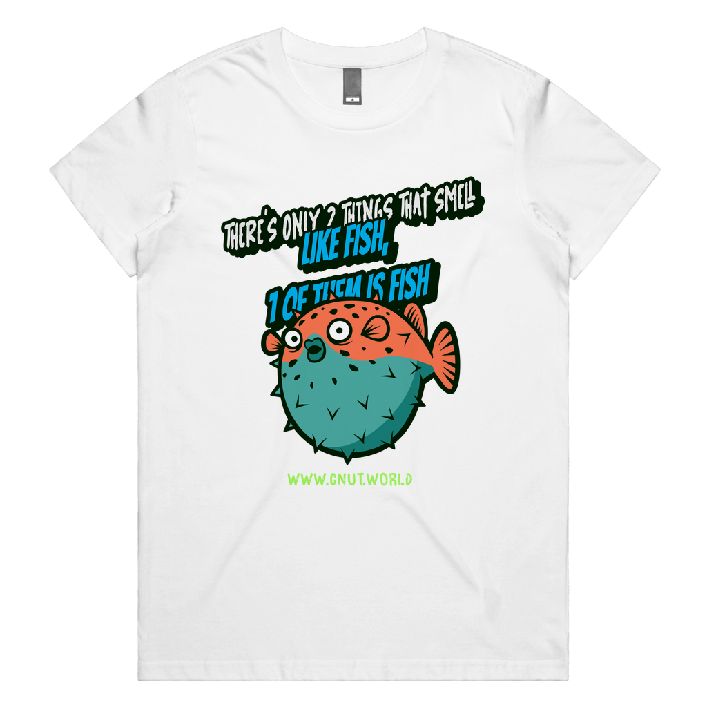 Huele a pescado camiseta para mujer