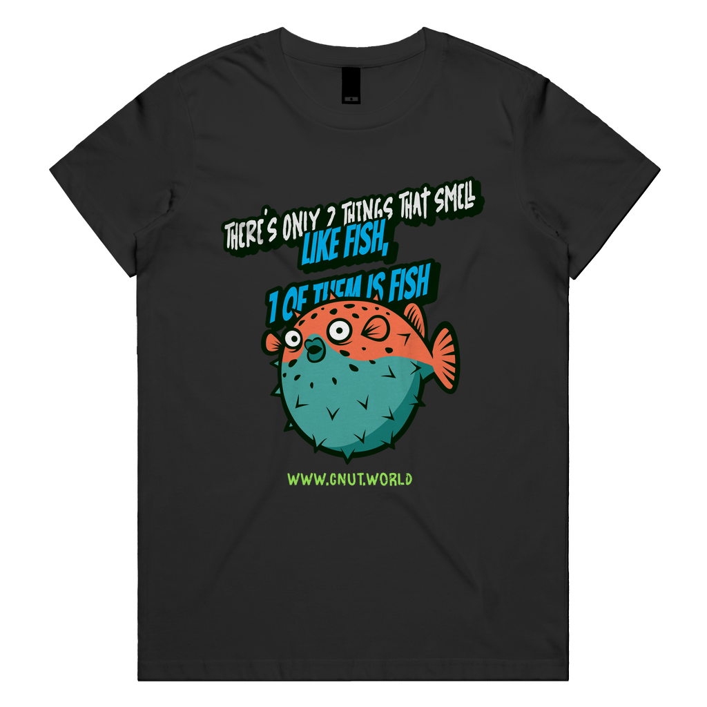 Huele a pescado camiseta para mujer