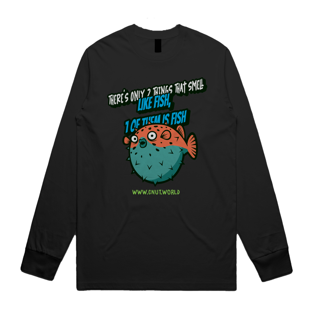 SMELLS LIKE FISH ユニセックス長袖Tシャツ