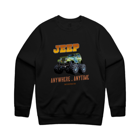 JEEP ANYWHERE ANYTIME Unisex Crewneck