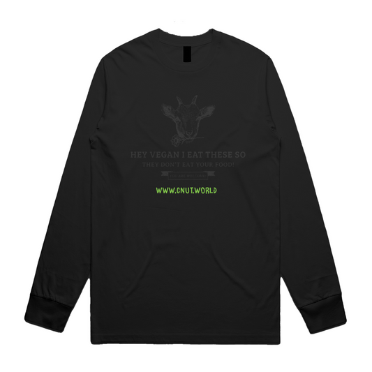 SAVE THE VEGANS ユニセックス長袖 Tシャツ