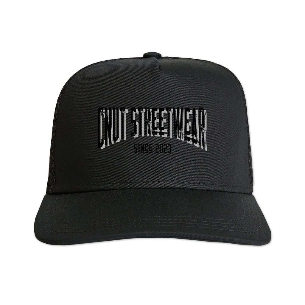 NICE CNUT LOGO BLACK Trucker Cap